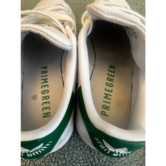 Adidas Stan Smith White Green Leather Sneakers Size 6 - Picture 4 of 8